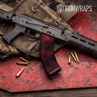 Shattered Vampire Red Camo AK 47 Mag Gun Skin Vinyl Wrap