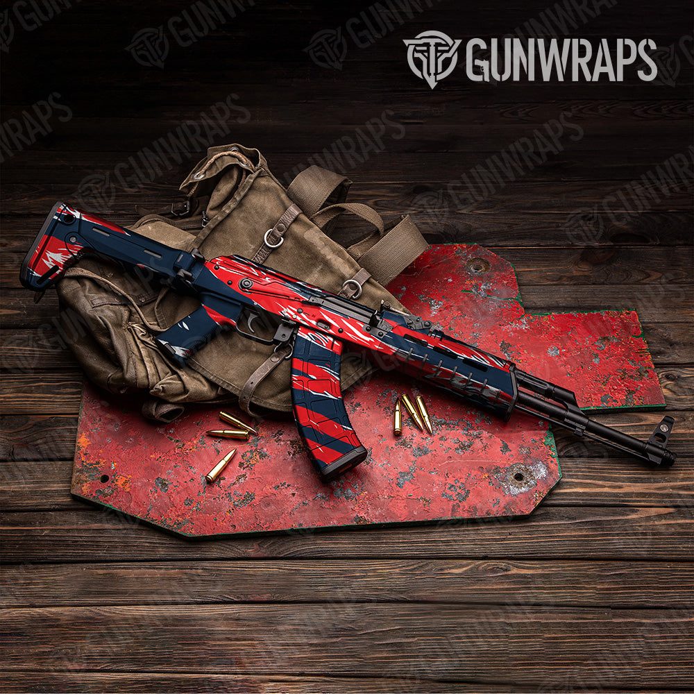 Shredded America Camo AK 47 Gun Skin Vinyl Wrap