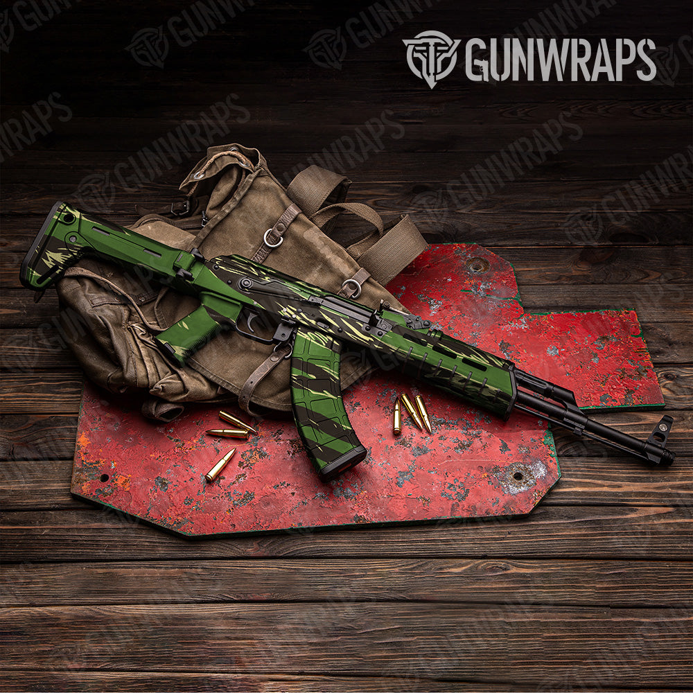 Shredded Jungle Camo AK 47 Gun Skin Vinyl Wrap