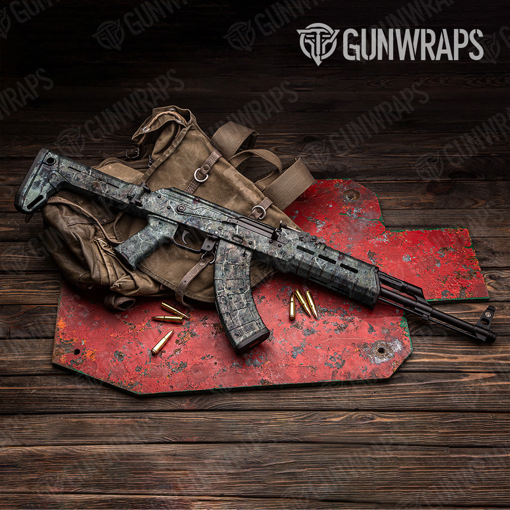 Stone Emperador Rose Marble AK 47 Gun Skin Vinyl Wrap