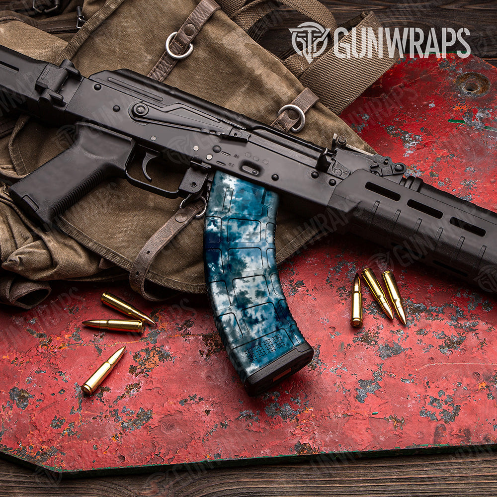 Tie Dye Acid Wash AK 47 Mag Gun Skin Vinyl Wrap