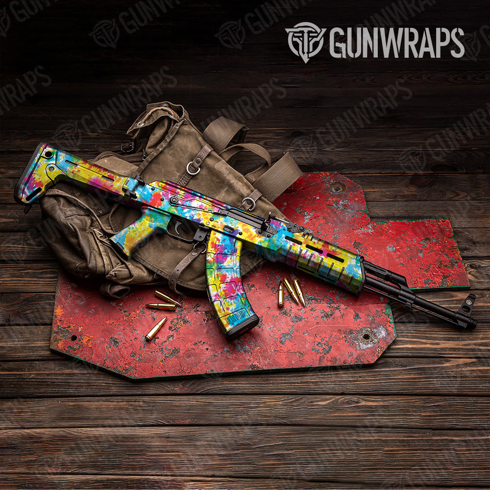 Tie Dye Classic AK 47 Gun Skin Vinyl Wrap