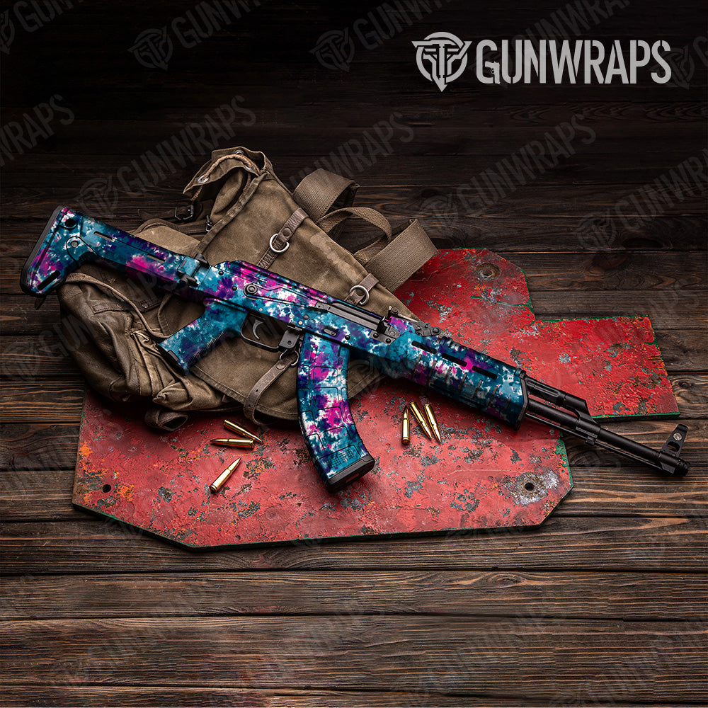 Tie Dye Teen Spirit AK 47 Gun Skin Vinyl Wrap