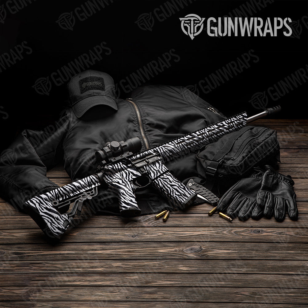 Animal Zebra AR 15 Gun Skin Vinyl Wrap