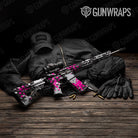 Broken Plaid Magenta Camo AR 15 Gun Skin Vinyl Wrap