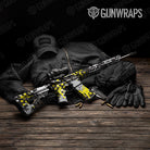 Broken Plaid Yellow Camo AR 15 Gun Skin Vinyl Wrap