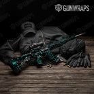 Circuit Board Tiffany Blue AR 15 Gun Skin Vinyl Wrap