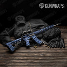 Classic Blue Urban Night Camo AR 15 Gun Skin Vinyl Wrap