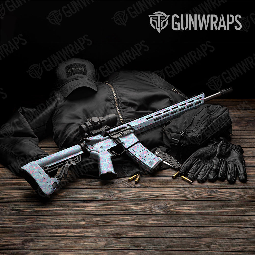 Classic Cotton Candy Camo AR 15 Gun Skin Vinyl Wrap