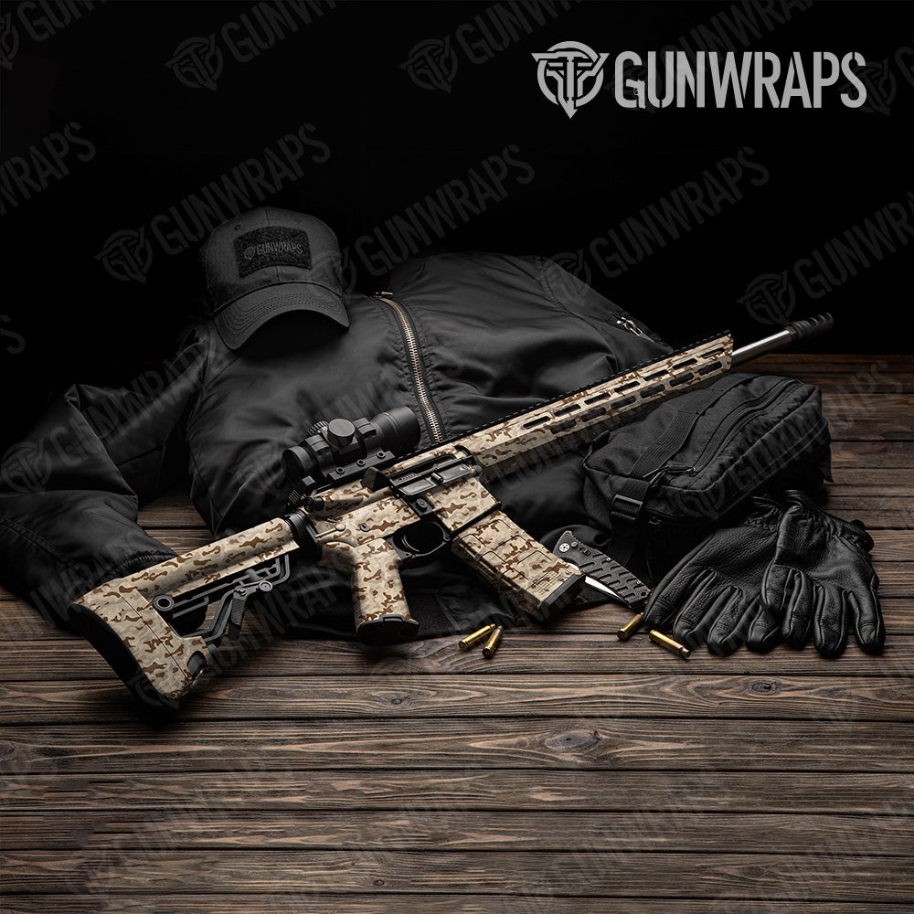 Classic Desert Camo AR 15 Gun Skin Vinyl Wrap