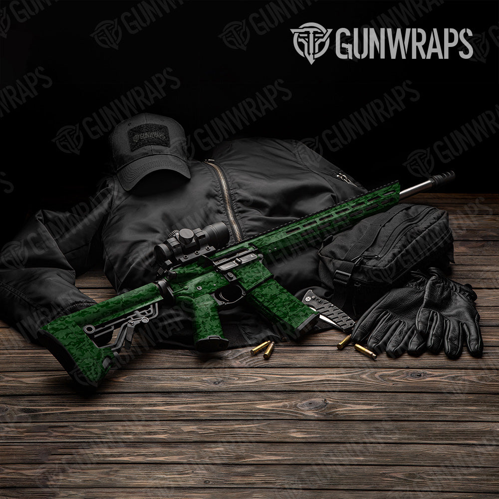 Classic Elite Green Camo AR 15 Gun Skin Vinyl Wrap