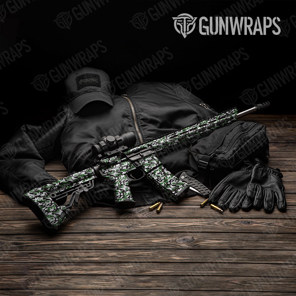 Classic Green Tiger Camo AR 15 Gun Skin Vinyl Wrap