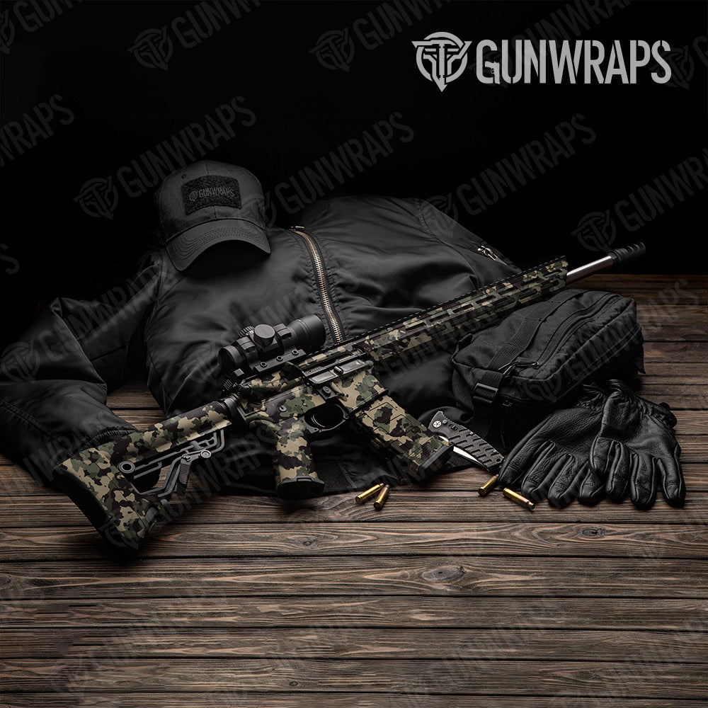 Cumulus Militant Green Camo AR 15 Gun Skin Vinyl Wrap