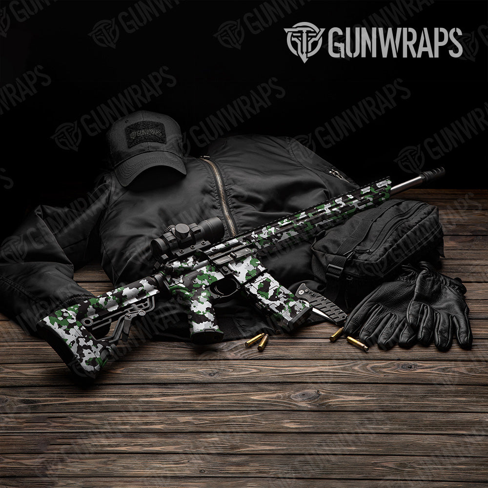 Cumulus Green Tiger Camo AR 15 Gun Skin Vinyl Wrap