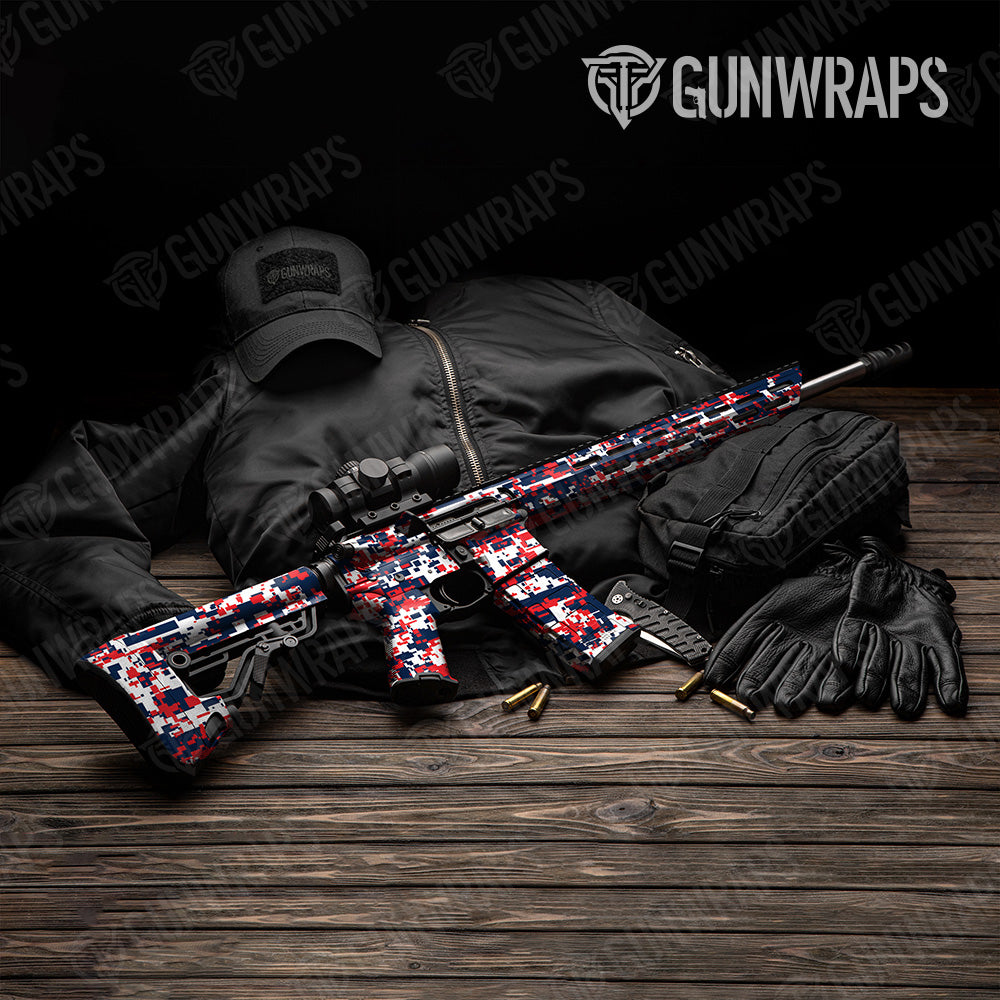 Digital America Camo AR 15 Gun Skin Vinyl Wrap