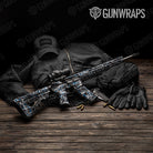 Digital Urban Blue Camo AR 15 Gun Skin Vinyl Wrap