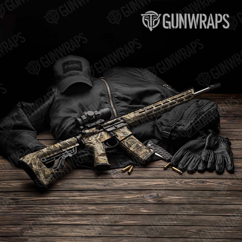 Nature Dry Grassland Duck Camo AR 15 Gun Skin Vinyl Wrap