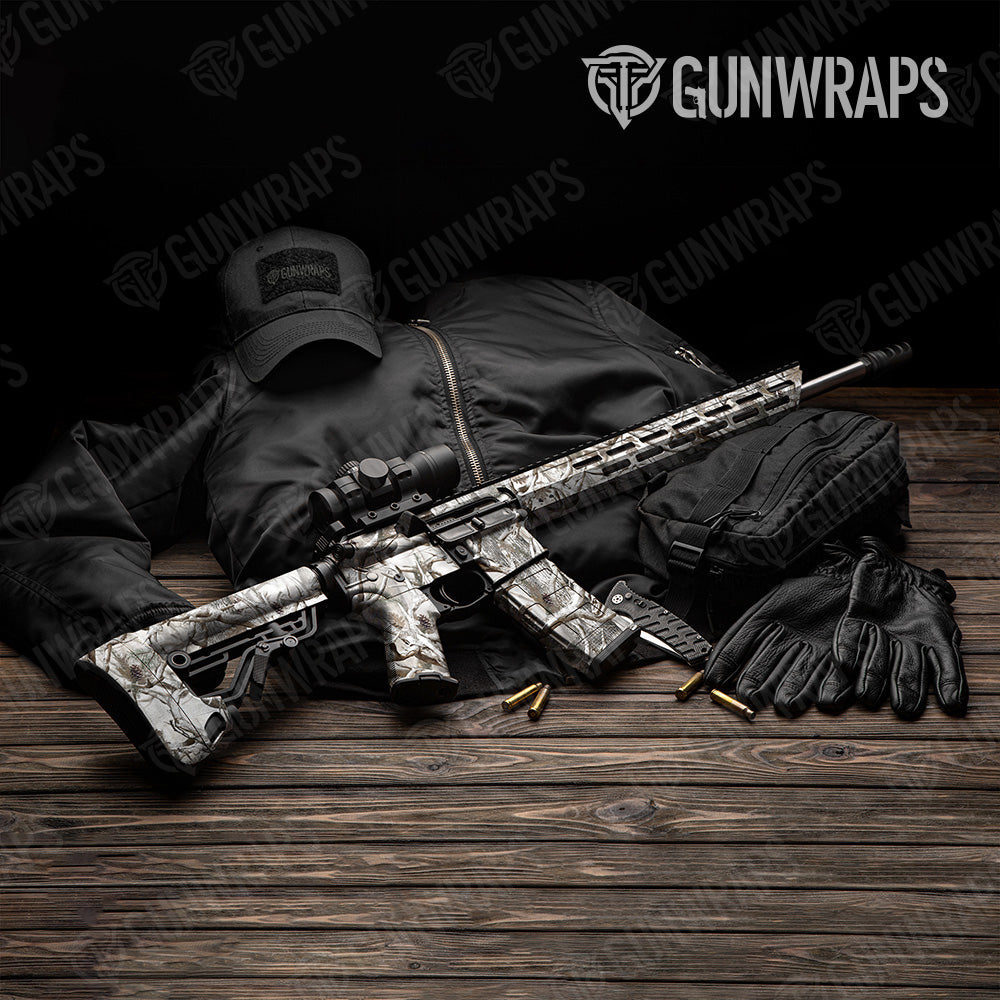 Nature Lifeless Snow Woods Buck Skull Camo AR 15 Gun Skin Vinyl Wrap