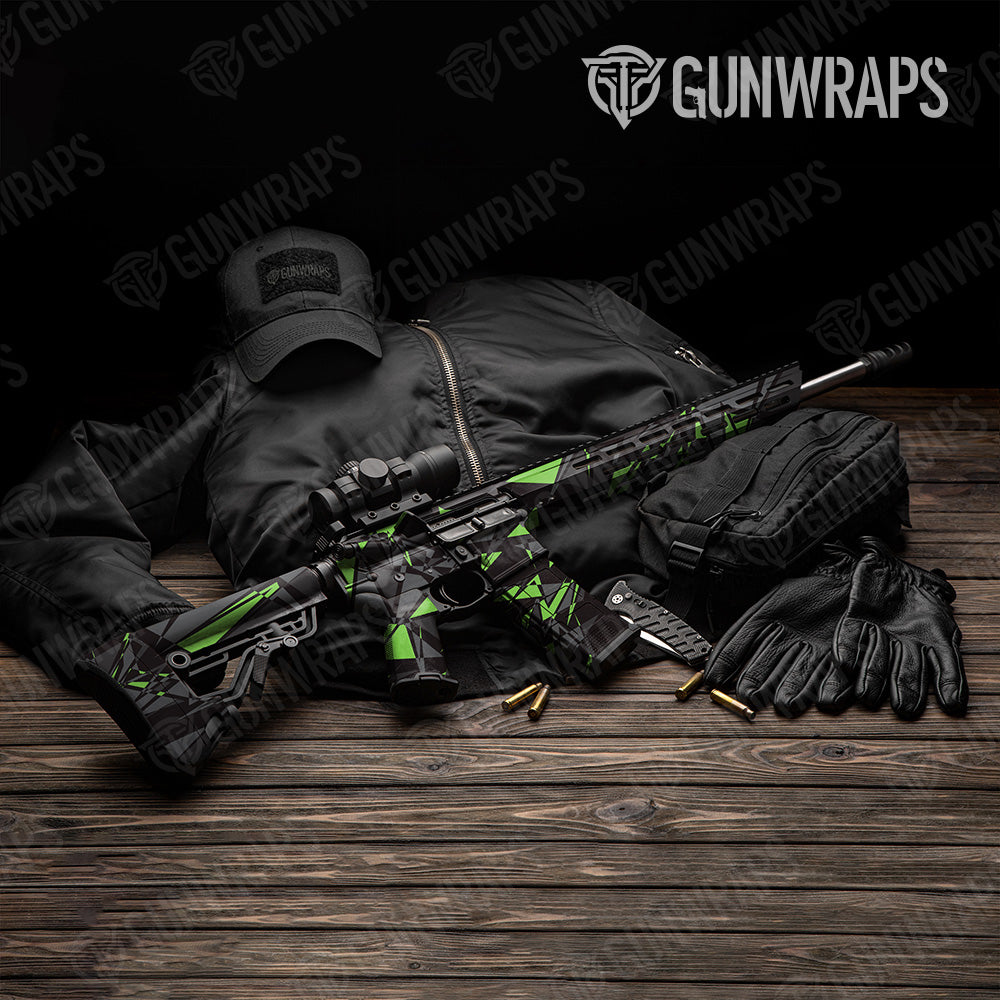 Sharp Metro Green Camo AR 15 Gun Skin Vinyl Wrap