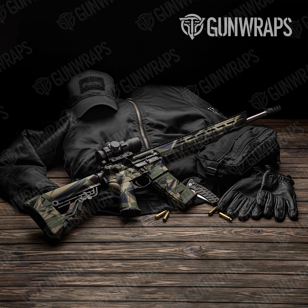 Sharp Militant Blue Camo AR 15 Gun Skin Vinyl Wrap