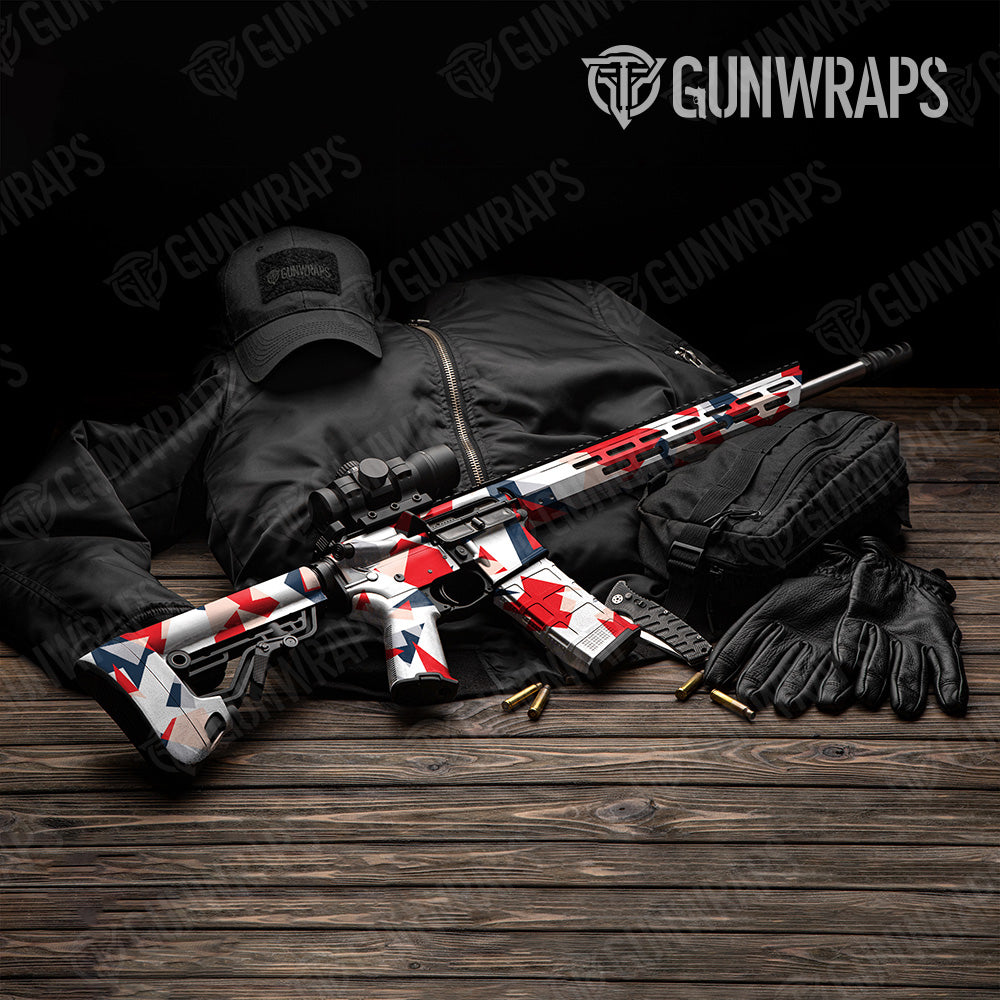 Shattered America Camo AR 15 Gun Skin Vinyl Wrap