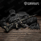 Shattered Militant Charcoal Camo AR 15 Gun Skin Vinyl Wrap