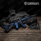 Stone Blue Ice Marble AR 15 Gun Skin Vinyl Wrap