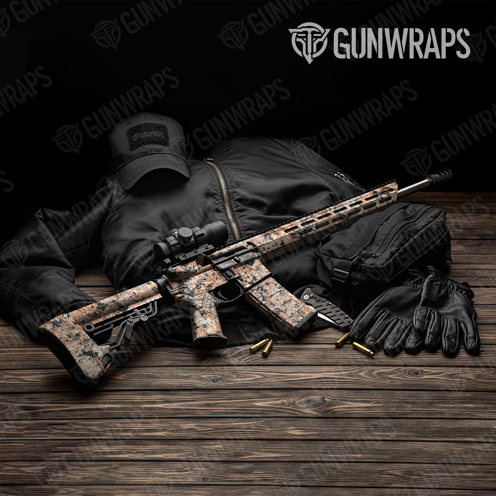 Stone Giallo Fiorito Granite AR 15 Gun Skin Vinyl Wrap