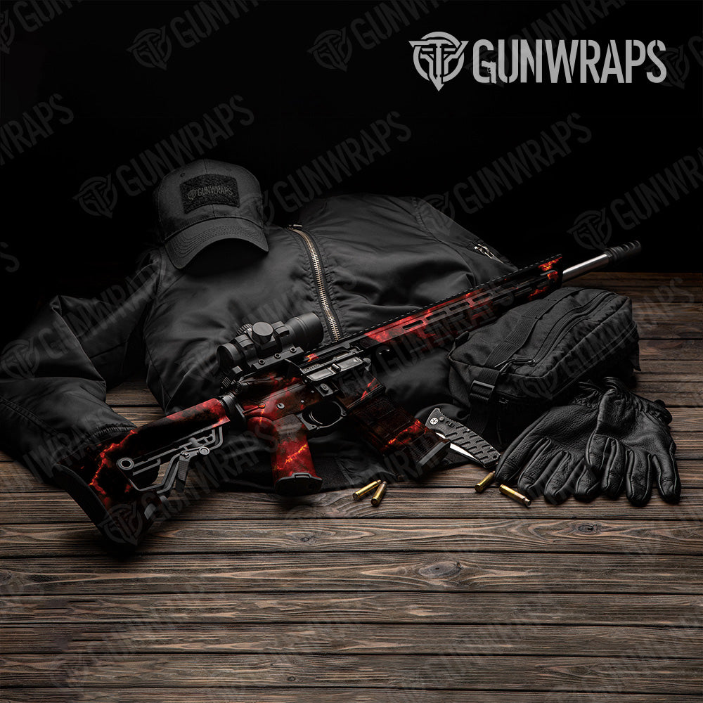 Stone Lava Rock Marble AR 15 Gun Skin Vinyl Wrap