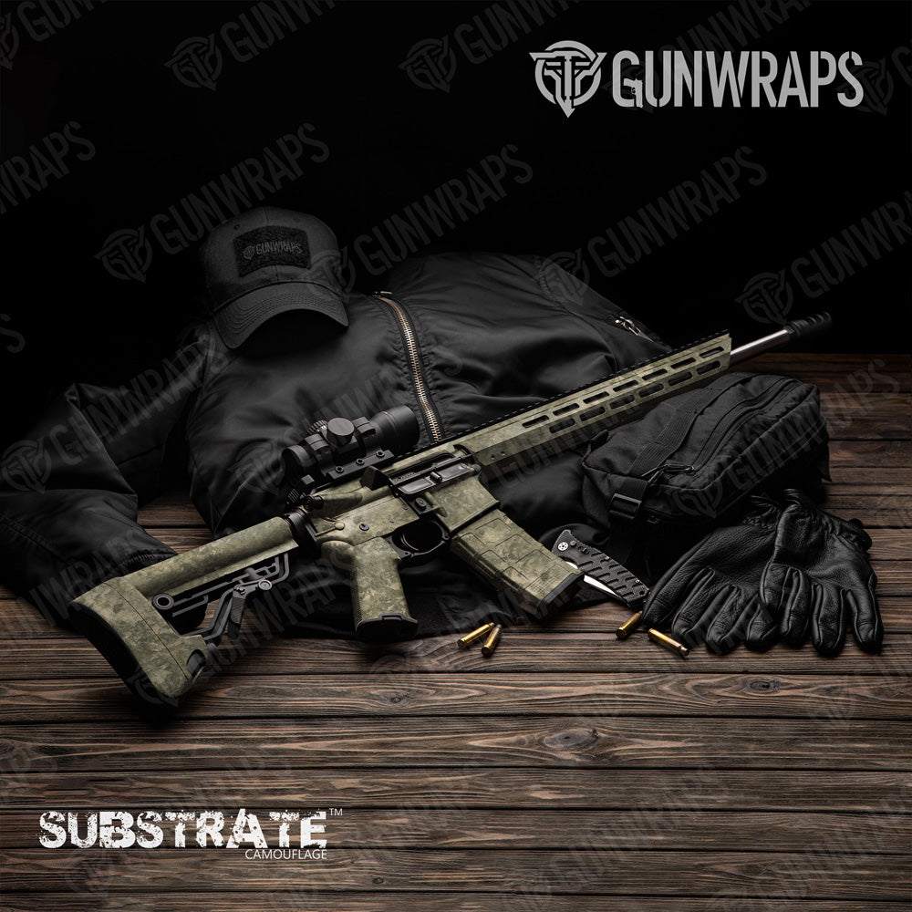 AR 15 Substrate Sandstone Camo Gun Skin Vinyl Wrap Film