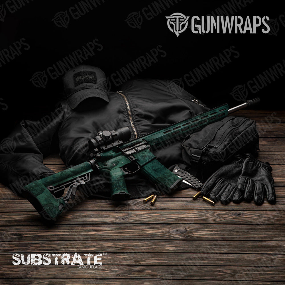 AR 15 Substrate Sea Squawl Camo Gun Skin Vinyl Wrap Film