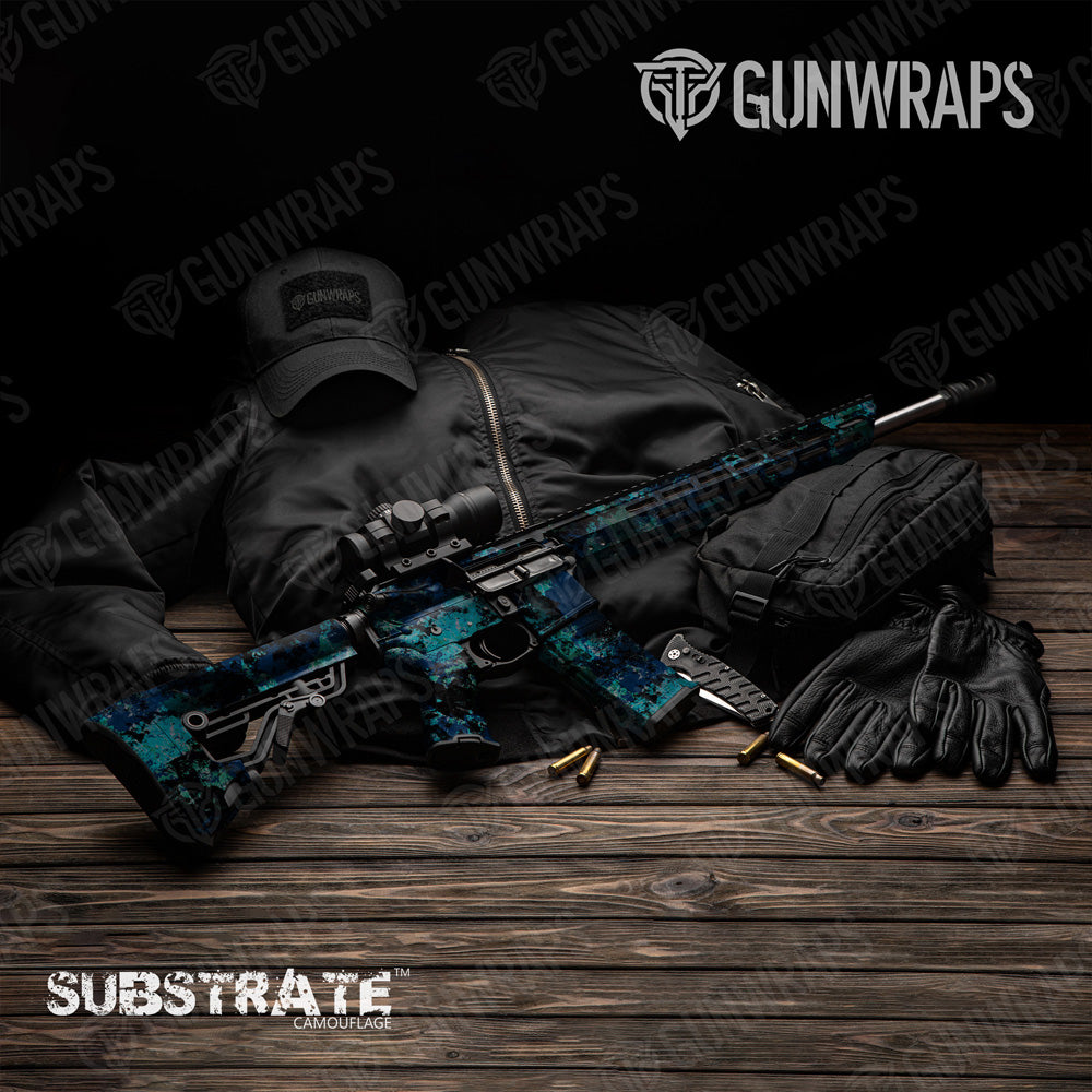 AR 15 Substrate Shipwreck Camo Gun Skin Vinyl Wrap Film