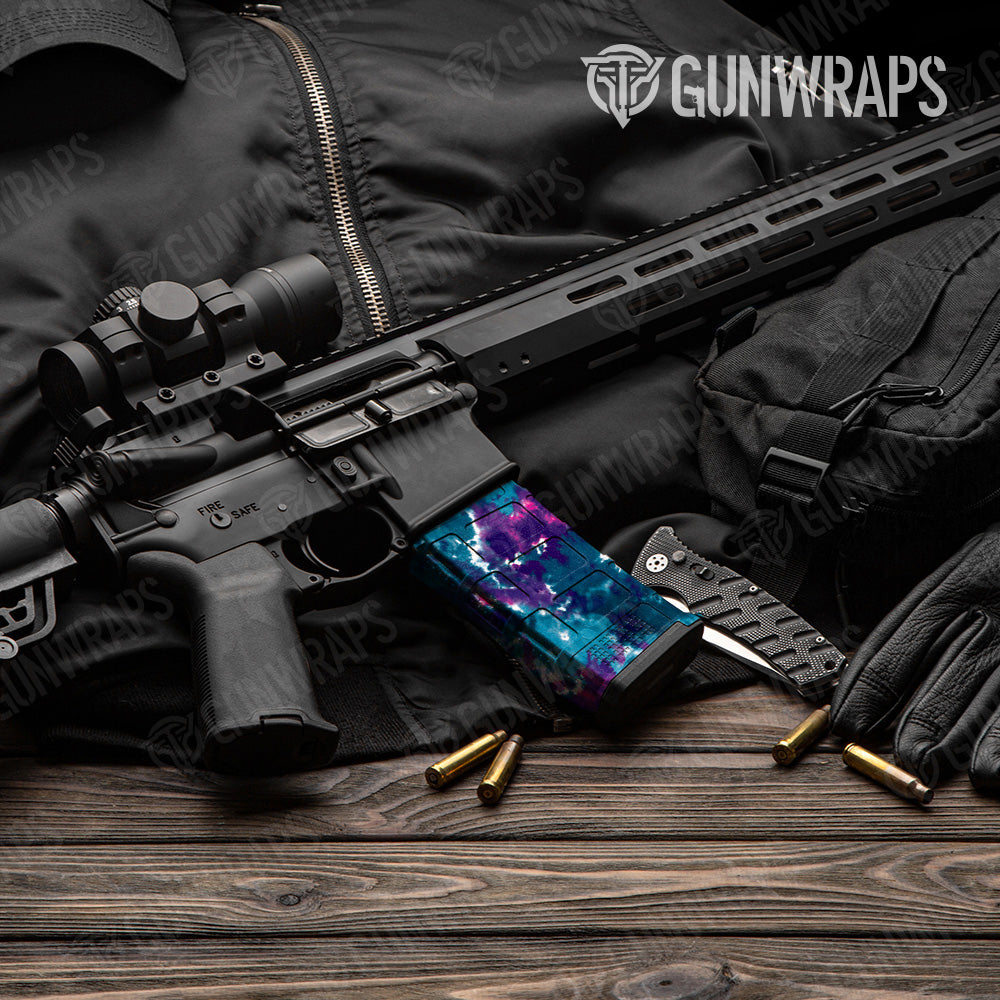 Tie Dye Teen Spirit AR 15 Mag Gun Skin Vinyl Wrap