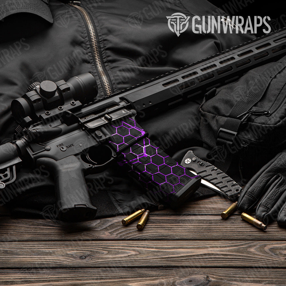 Vivid Hex Purple AR 15 Mag & Mag Well Gun Skin Vinyl Wrap