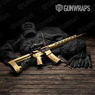 AR 15 Chrome Gold Gun Skin Vinyl Wrap