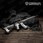 AR 15 Chrome Silver Gun Skin Vinyl Wrap