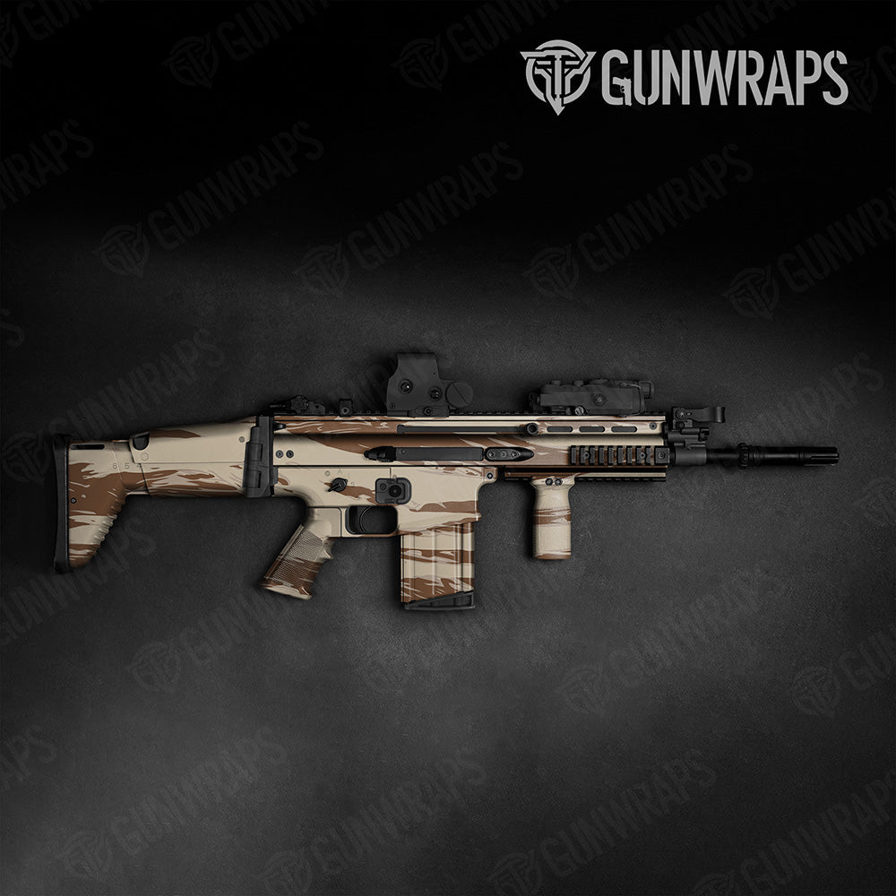 Shredded Desert Camo Tactical Gun Skin Vinyl Wrap