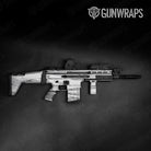 Shredded Snow Camo Tactical Gun Skin Vinyl Wrap