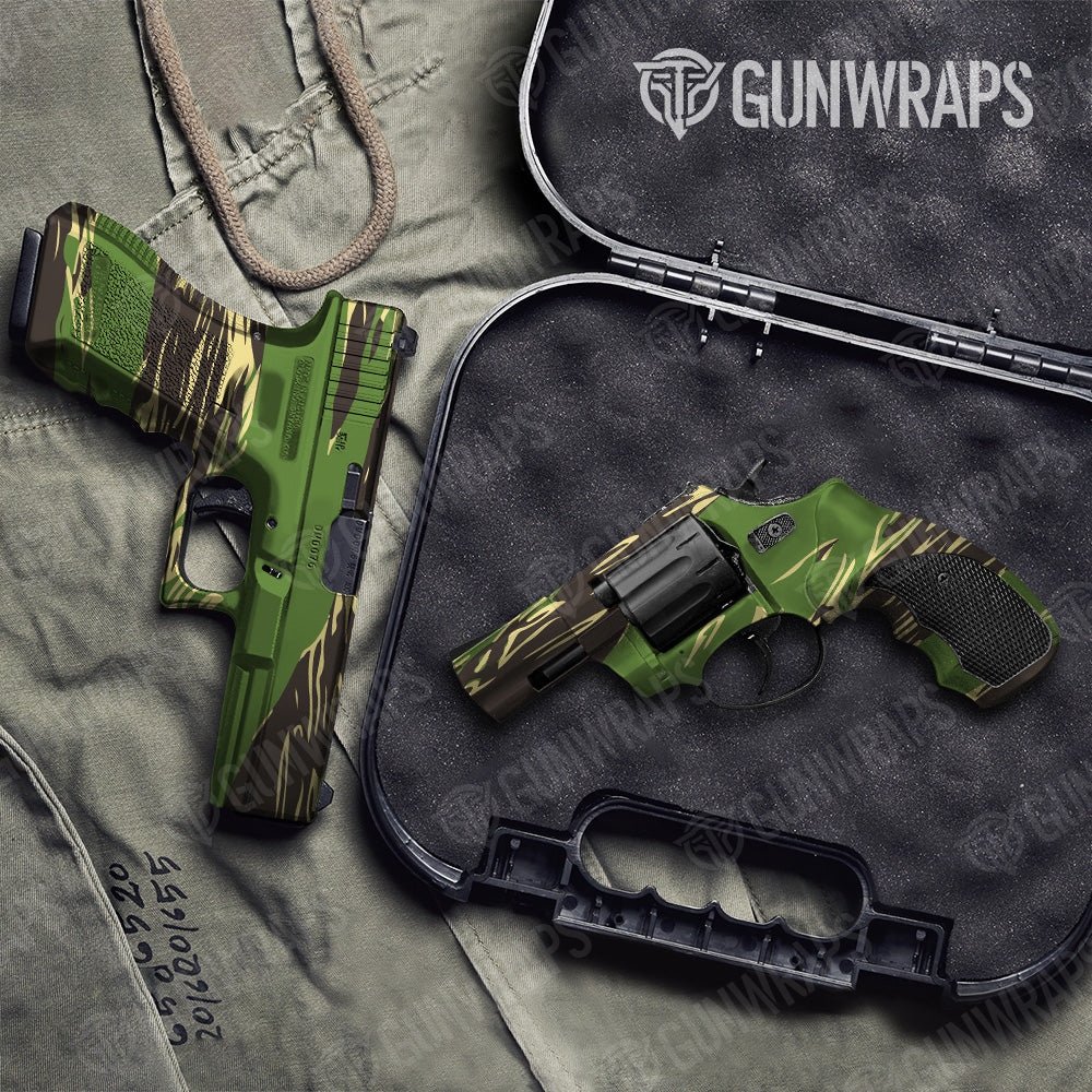 Shredded Jungle Camo Pistol & Revolver Gun Skin Vinyl Wrap