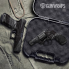 Shredded Midnight Camo Pistol & Revolver Gun Skin Vinyl Wrap