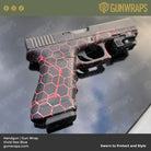 Pistol & Revolver Vivid Hex Red Gun Skin Vinyl Wrap