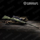 Shattered Army Green Camo Rifle Gun Skin Vinyl Wrap