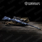 Shattered Blue Urban Night Camo Rifle Gun Skin Vinyl Wrap