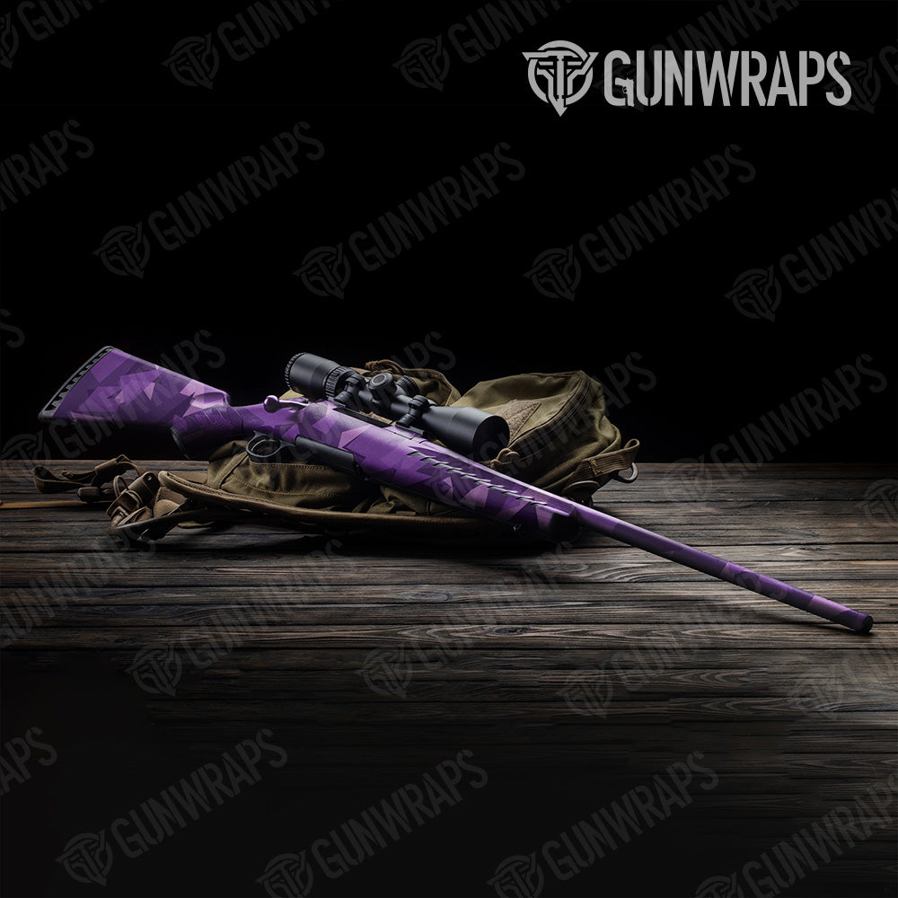 Shattered Elite Purple Camo Rifle Gun Skin Vinyl Wrap