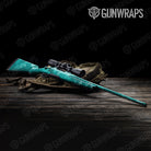 Shattered Elite Tiffany Blue Camo Rifle Gun Skin Vinyl Wrap