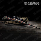 Shattered Militant Red Camo Rifle Gun Skin Vinyl Wrap