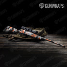 Shattered Orange Tiger Camo Rifle Gun Skin Vinyl Wrap