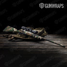 Shattered Woodland Camo Rifle Gun Skin Vinyl Wrap