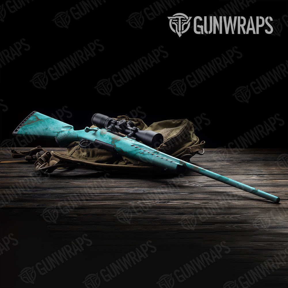 Stone Turquoise Marble Rifle Gun Skin Vinyl Wrap