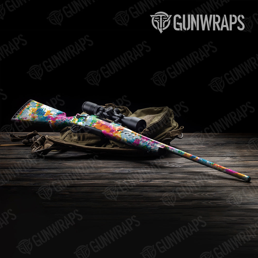 Tie Dye Clementine Kiss Rifle Gun Skin Vinyl Wrap